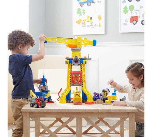 Машинки дитячі Spin Master Кремез і команда: Підйомний кран-вежа Бухти будівельників "Щенячий патруль"