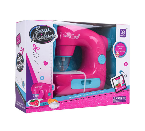 Дитяча швейна машинка з функцією світла, звуку та аксесуарами Ramiz ZDZ.7801-15, рожева