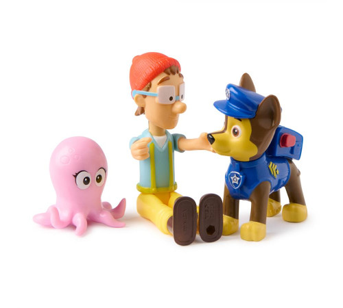 Фігурки Spin Master Цуценяти-рятівника Гонщика, капітана Палтуса та восьминога "Щенячий патруль"