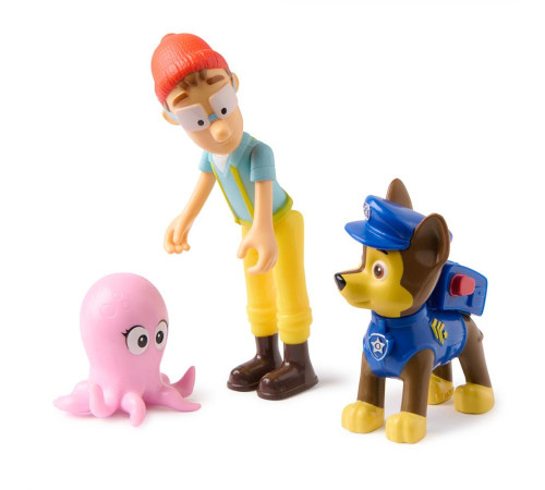 Фігурки Spin Master Цуценяти-рятівника Гонщика, капітана Палтуса та восьминога "Щенячий патруль"