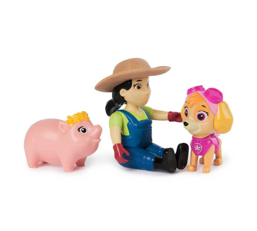 Фігурки Spin Master Цуценяти-рятівника Скай, фермера Юмі та свинки "Щенячий патруль"