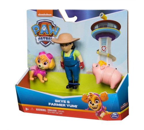 Фігурки Spin Master Цуценяти-рятівника Скай, фермера Юмі та свинки "Щенячий патруль"