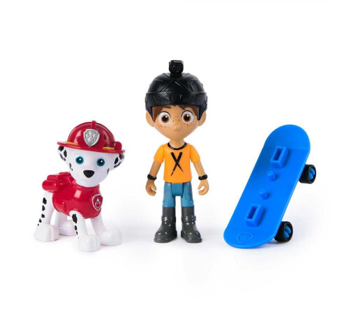 Фігурки Spin Master Цуценяти-рятівника Маршала та Сміливого Денні на скейті "Щенячий патруль"