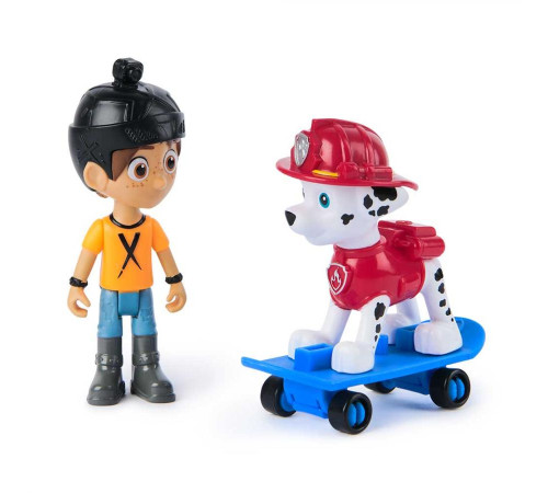 Фігурки Spin Master Цуценяти-рятівника Маршала та Сміливого Денні на скейті "Щенячий патруль"