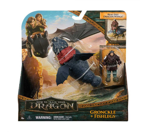 Фігурки Spin Master Дракон Громило Гронкл та вершник Рибонінг, "Як приборкати дракона" Фігурки Spin Master Дракон Громило Гронкл та вершник Рибонінг, "Як приборкати дракона"
