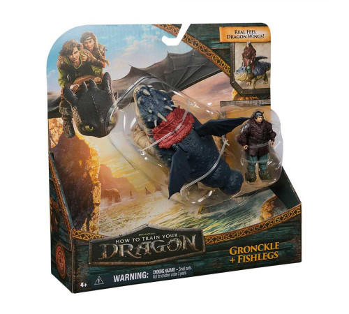 Фігурки Spin Master Дракон Громило Гронкл та вершник Рибонінг, "Як приборкати дракона" Фігурки Spin Master Дракон Громило Гронкл та вершник Рибонінг, "Як приборкати дракона"