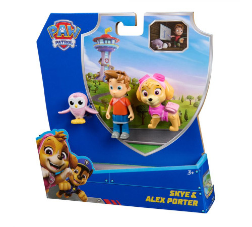 Фігурки Spin Master Цуценя-рятівник Скай, Алекса Портера та сови "Щенячий патруль"