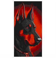 Картина за номерами ArtCraft Доберман 40х80 см (11522-AC)