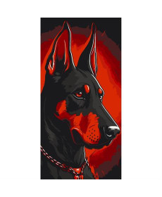 Картина за номерами ArtCraft Доберман 40х80 см (11522-AC)