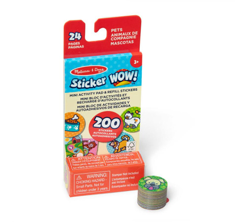 Дитячий мініблокнот Spin Master З наліпками для штампу Улюбленці Melissa and Doug. Sticker WOW