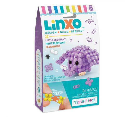 Набір для створення брелоків-трансформерів Make it Real.Linxo Звірята - Слон