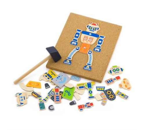 Набір для творчості Viga Toys Дерев'яна аплікація Робот (50335) Набір для творчості Viga Toys Дерев'яна аплікація Робот (50335)