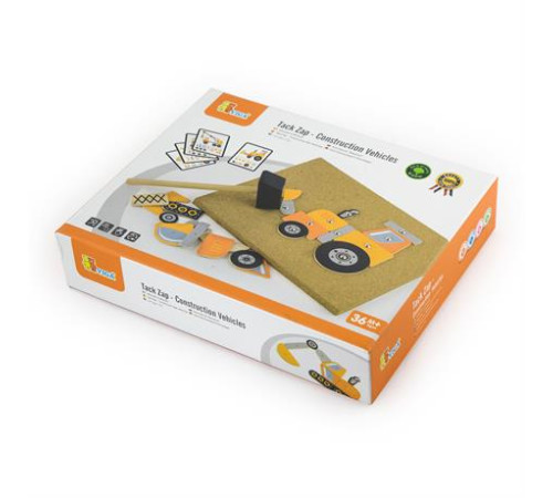 Набір для творчості Viga Toys Дерев'яна аплікація Будівельна техніка (50336) Набір для творчості Viga Toys Дерев'яна аплікація Будівельна техніка (50336)