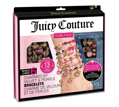 Набір для створення браслетів Make it Real Прикрашені оксамитами та перлинами Juicy Couture