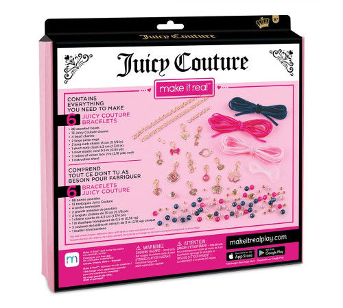 Набір для створення браслетів Make it Real Прикрашені оксамитами та перлинами Juicy Couture