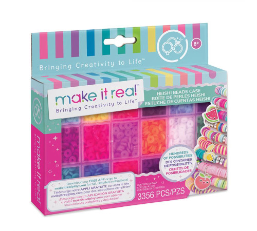 Набір для створення браслетів Make it Real З намистинами Хейші та футляром для зберігання Соковиті кольори