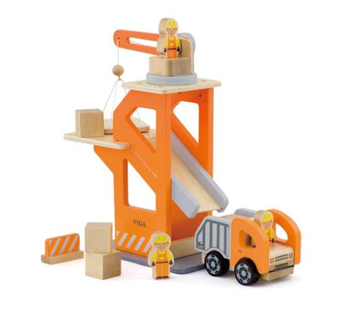 Дерев'яний набір Viga Toys Підйомний кран і самоскид (51616) Дерев'яний набір Viga Toys Підйомний кран і самоскид (51616)