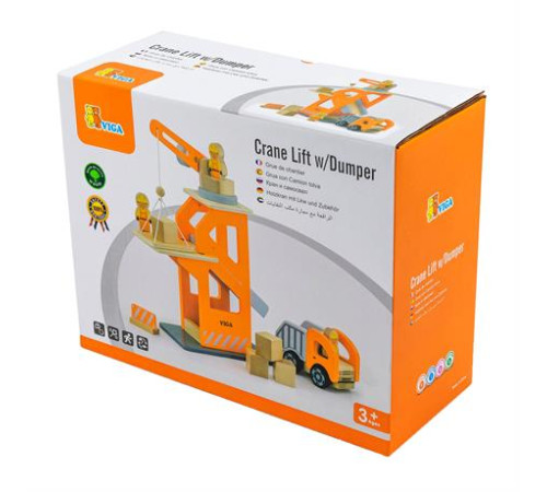 Дерев'яний набір Viga Toys Підйомний кран і самоскид (51616) Дерев'яний набір Viga Toys Підйомний кран і самоскид (51616)