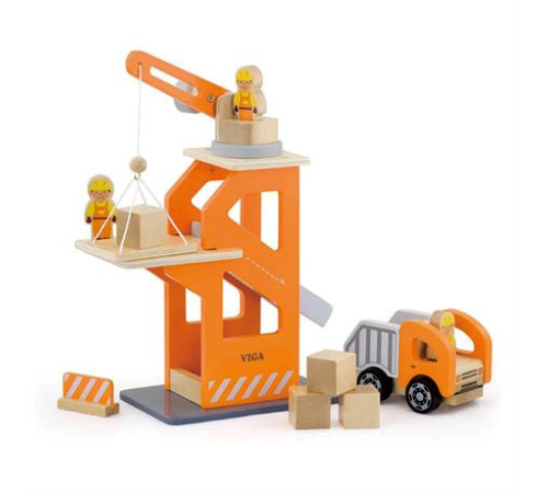 Дерев'яний набір Viga Toys Підйомний кран і самоскид (51616) Дерев'яний набір Viga Toys Підйомний кран і самоскид (51616)