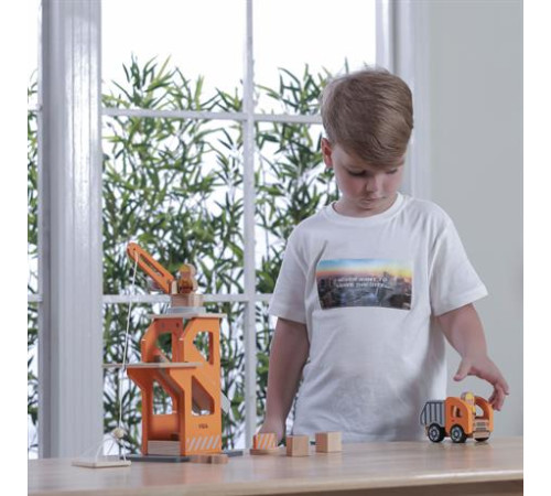 Дерев'яний набір Viga Toys Підйомний кран і самоскид (51616) Дерев'яний набір Viga Toys Підйомний кран і самоскид (51616)