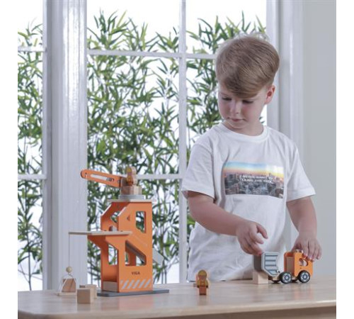 Дерев'яний набір Viga Toys Підйомний кран і самоскид (51616) Дерев'яний набір Viga Toys Підйомний кран і самоскид (51616)