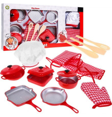 Дитячий набір Red little Chef 3+ Костюм кухаря + Каструлі + Аксесуари 14 шт.