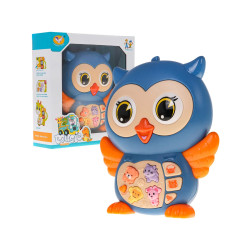 Інтерактивна іграшка Ramiz 855-101A Сова, блакитна