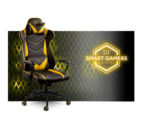Крісло ігрове Sofotel Blitzcrank 2592 жовте Крісло ігрове Sofotel Blitzcrank 2592 жовте