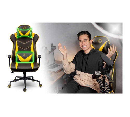 Крісло ігрове Sofotel Blitzcrank 2592 жовте Крісло ігрове Sofotel Blitzcrank 2592 жовте
