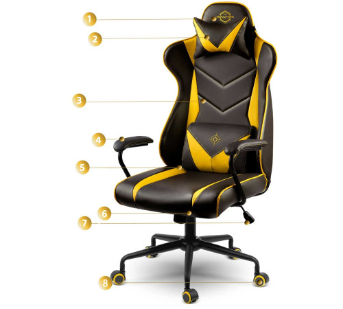 Крісло ігрове Sofotel Blitzcrank 2592 жовте Крісло ігрове Sofotel Blitzcrank 2592 жовте
