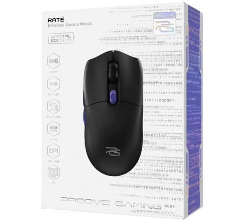 Миша ігрова бездротова Proove Gaming Rate Special Edition чорно-фіолетова Миша ігрова бездротова Proove Gaming Rate Special Edition чорно-фіолетова