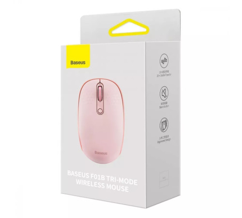 Миша бездротова Baseus F01B Tri-Mode рожева Миша бездротова Baseus F01B Tri-Mode рожева