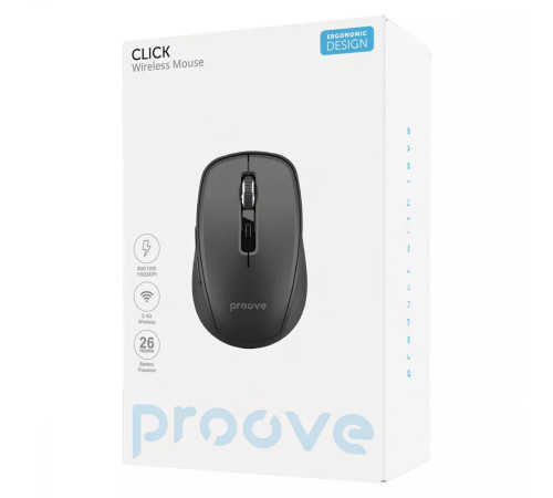 Миша бездротова Proove Click чорна Миша бездротова Proove Click чорна