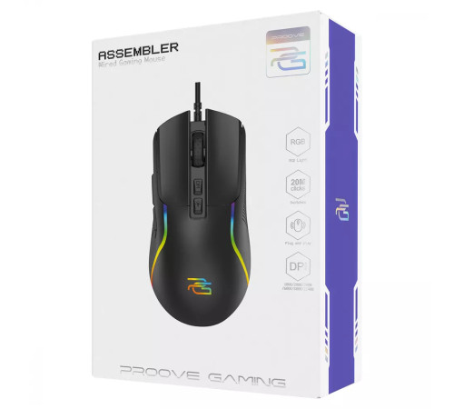 Миша ігрова дротова Proove Gaming Assembler чорна Миша ігрова дротова Proove Gaming Assembler чорна