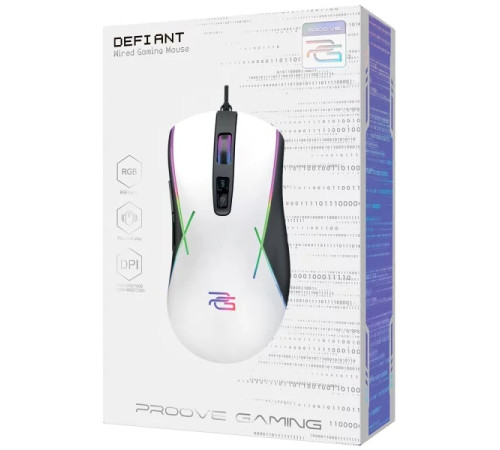 Миша ігрова дротова Proove Gaming Defiant біла Миша ігрова дротова Proove Gaming Defiant біла