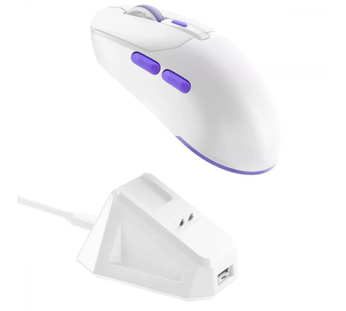 Миша ігрова бездротова із док-станцією Proove Gaming Rate Pro біла Миша ігрова бездротова із док-станцією Proove Gaming Rate Pro біла