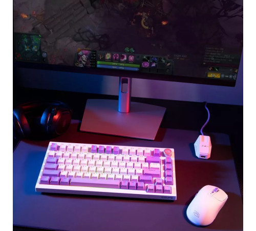 Клавіатура ігрова бездротова Proove Gaming Coupe біло-фіолетова Клавіатура ігрова бездротова Proove Gaming Coupe біло-фіолетова