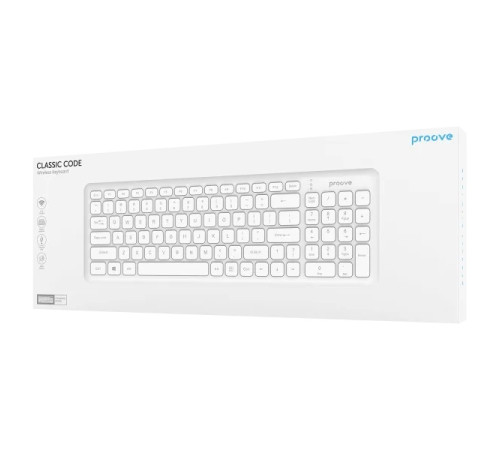 Клавіатура бездротова Proove Classic Code біла Клавіатура бездротова Proove Classic Code біла