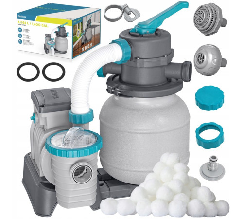 Насос з піщаним фільтром Bestway 58497 6056 л/год та фільтруючими кульками