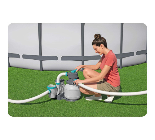 Насос з піщаним фільтром Bestway 58497 6056 л/год та мультифункціональні таблетки