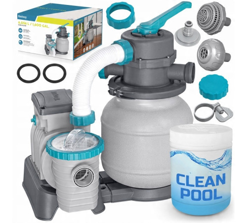 Насос з піщаним фільтром Bestway 58497 6056 л/год та мультифункціональні таблетки