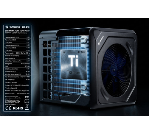 Тепловий насос для басейну Humberg HM‑910 5 кВт