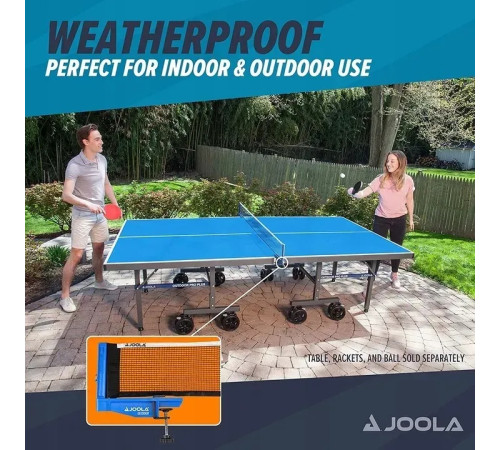 Сітка для настільного тенісу з гвинтовим кріпленням Joola Outdoor, синя