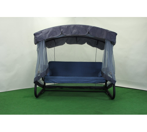 Садова гойдалка GreenGard "Чорна перлина", сіро-синя