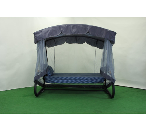 Садова гойдалка GreenGard "Чорна перлина", сіро-синя