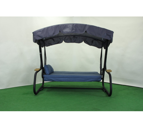 Садова гойдалка GreenGard "Чорна перлина", сіро-синя