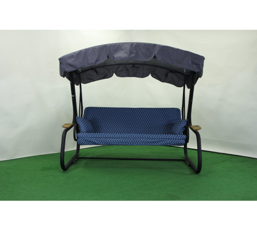 Садова гойдалка GreenGard "Чорна перлина", сіро-синя