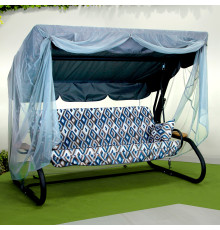 Садова гойдалка GreenGard Ясмін, сіро-синя