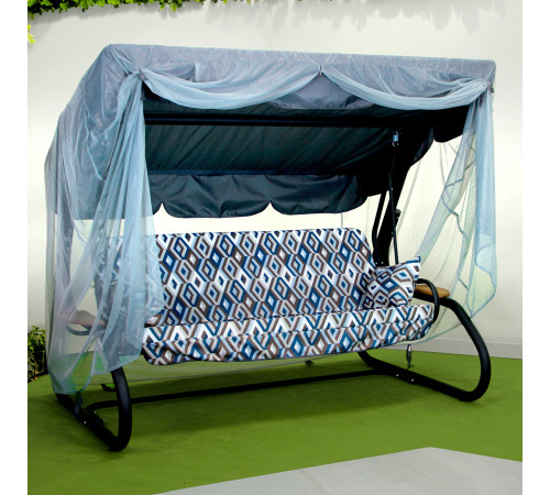 Садова гойдалка GreenGard Ясмін, сіро-синя