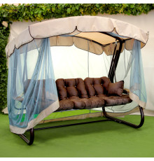 Садова гойдалка GreenGard Аланія, коричнево-бежева